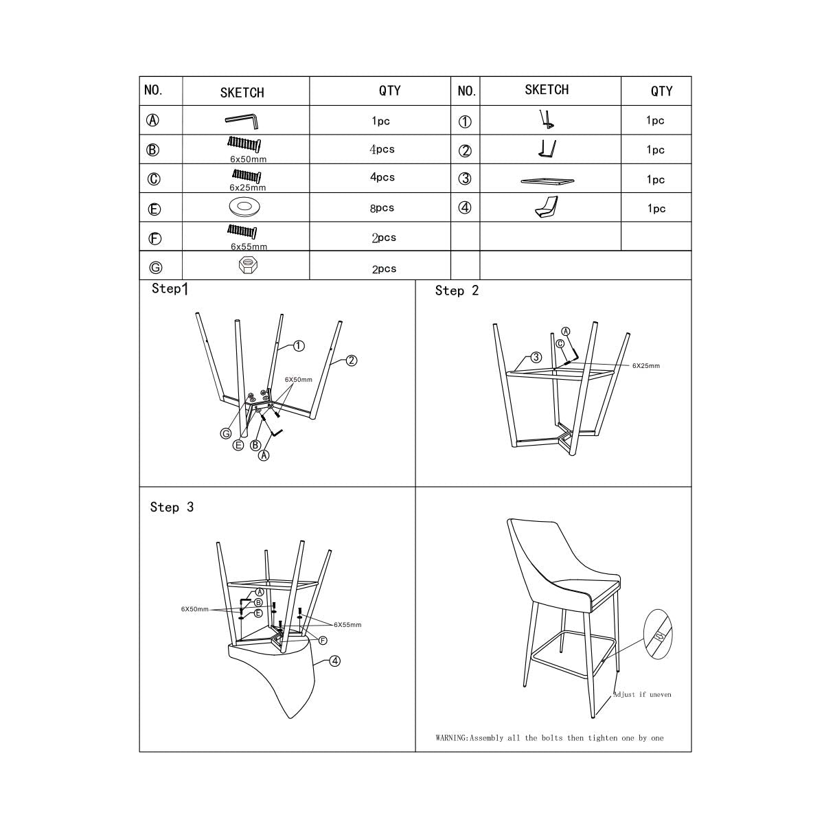 CangLong - Taburete tapizado de Terciopelo con Patas de Metal para Bar, Cocina, Comedor, Sala de Estar y Bar bistró, Juego de 2, Color Gris