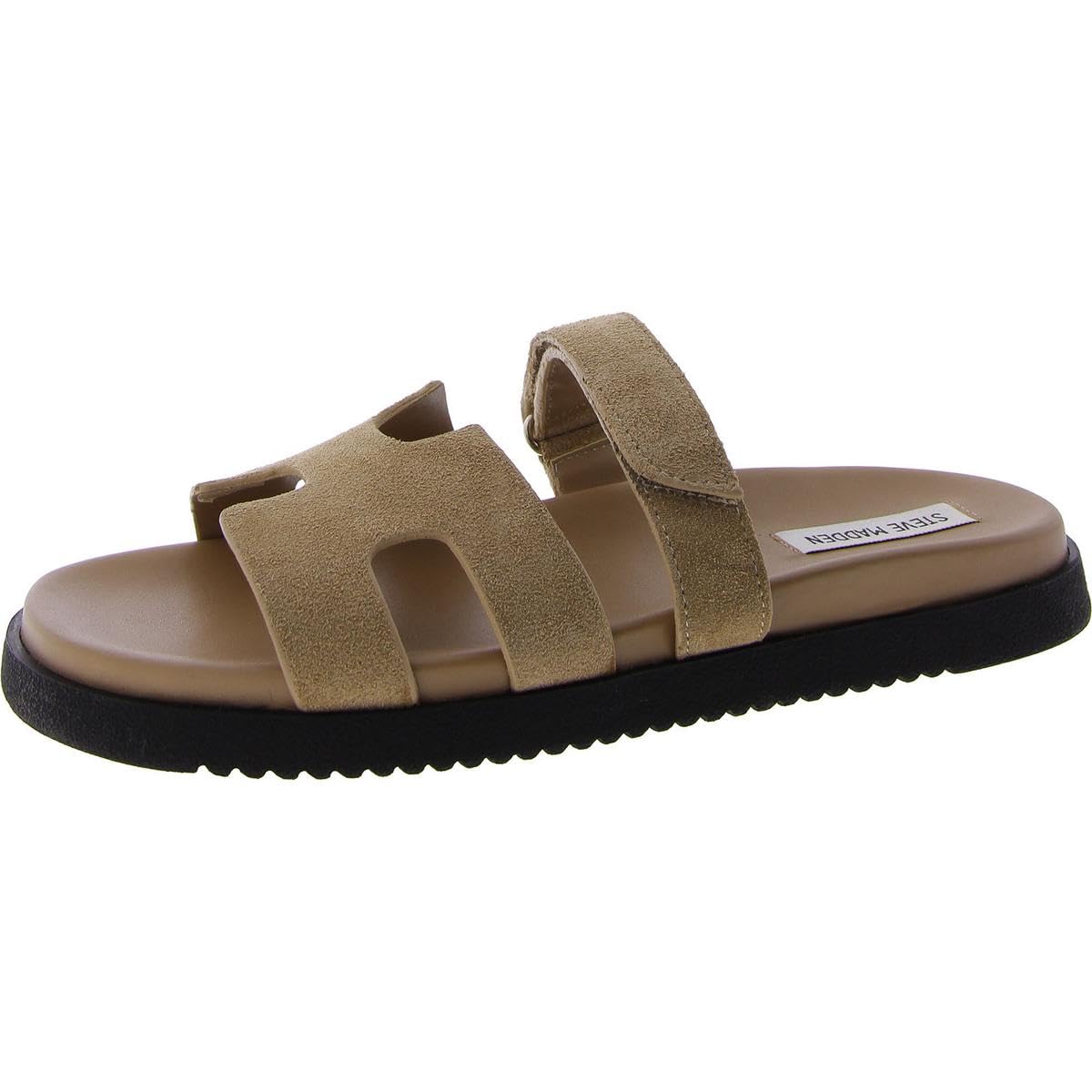 Steve Madden Mayven Sandalia de Piel para Mujer - 26.5 cm - topo