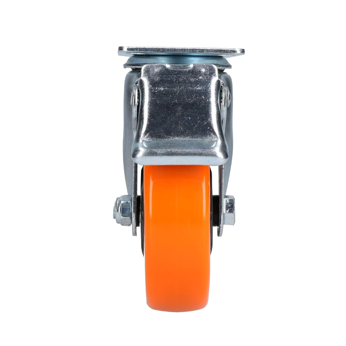 Surtek RV10B Rodaja de PVC naranja giratoria con freno 4"
