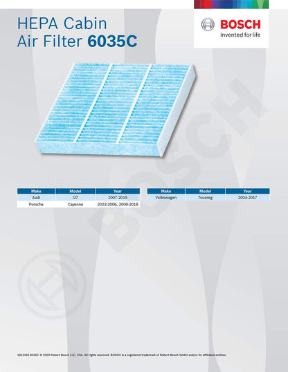 Bosch 6035C HEPA Cabin Air Filter