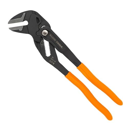 Klein Tools D53110 Llave de alicates compacta, ajustable de alto apalancamiento con mordazas suaves, 10 pulgadas