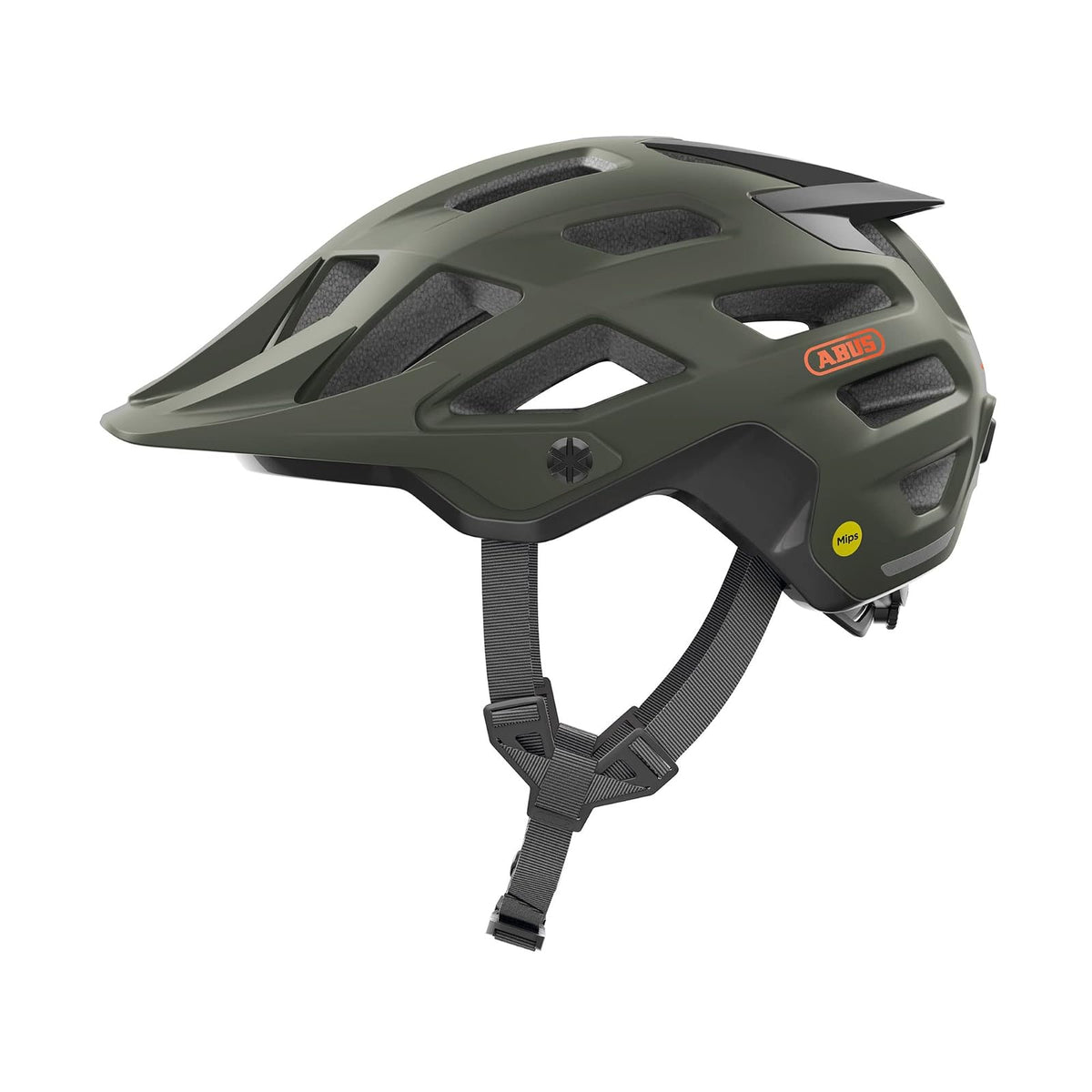 ABUS Casco MTB Moventor 2.0 MIPS - Casco de Ciclismo con protección contra Impactos para Uso Off-Road - Casco All-Mountain, Unisex - Verde Oscuro, Talla L - L (57-61 cm​) - Verde