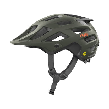 ABUS Casco MTB Moventor 2.0 MIPS - Casco de Ciclismo con protección contra Impactos para Uso Off-Road - Casco All-Mountain, Unisex - Verde Oscuro, Talla L - L (57-61 cm​) - Verde