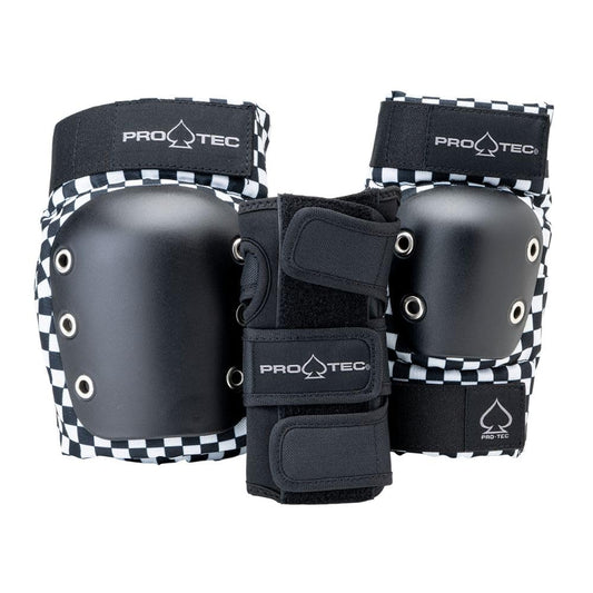 Pro-Tec Street 3-Pack Pad Set - Protective Gear for Skateboarding, Roller Skating, Scooter, Bicycling