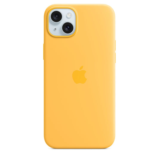Apple Funda de silicón con MagSafe para el iPhone 15 Plus - Amarillo Solar ​​​​​​​