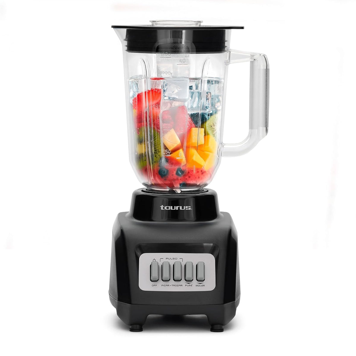 Taurus Haley Ribbon Licuadora 500W de 4 Velocidades, Vaso de 1.65 L - Negro - Plástico