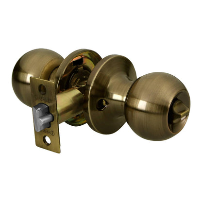 Hermex Cerradura de Pomo para Baño Latón Antiguo - bronce - Cerradura - Recámara
