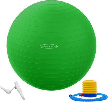 BalanceFrom Pelota de Ejercicio Antiexplosión - forro polar verde con licencia oficial de star wars silent one crew. - 48-55cm, M - Pelota de Ejercicio