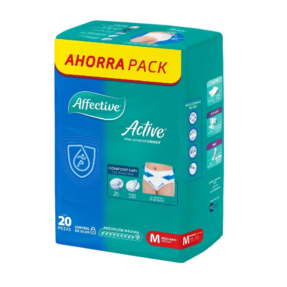 Affective Active, Adult Pants, Talla Mediano, 80 piezas