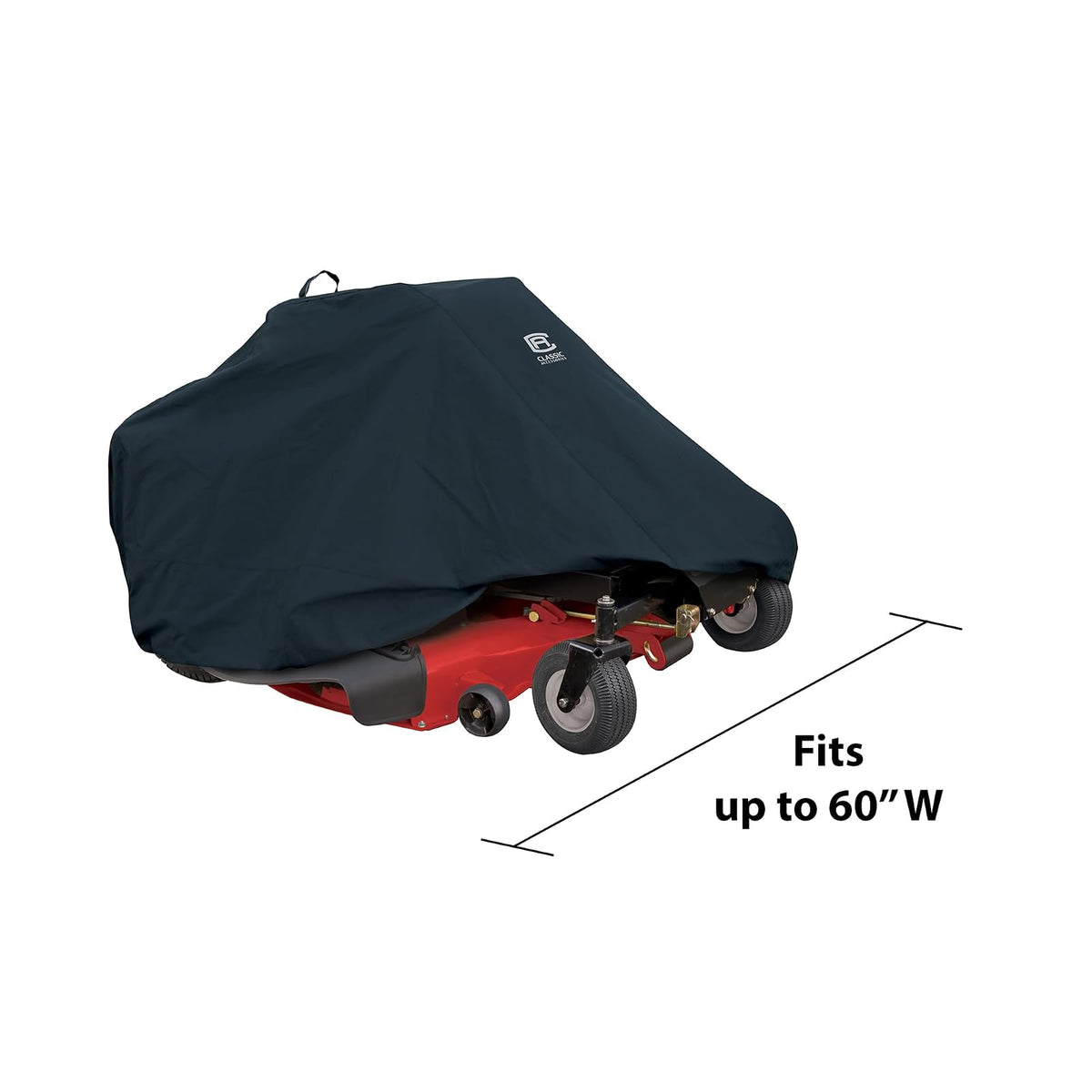 Classic Accessories 52-150-040401-00 Zero Turn Riding Mower Cover, Black, Up to 60" Decks