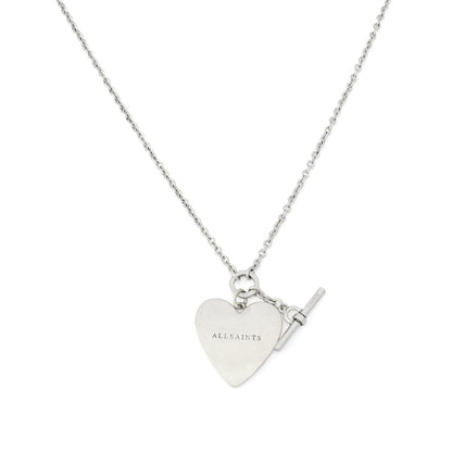 AllSaints Jewelry - Collar con colgante de barra de corazón para mujer