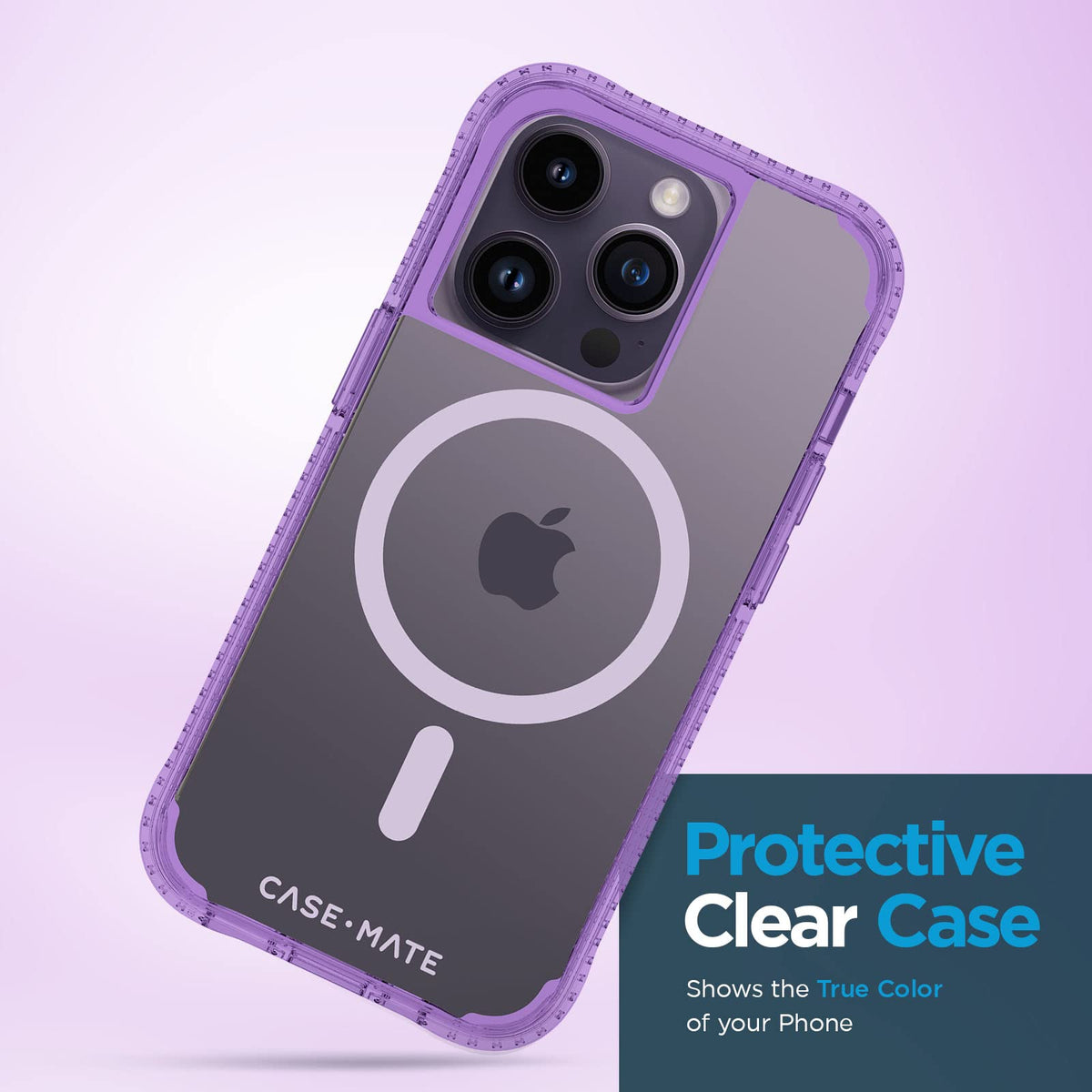 Case-Mate Apple iPhone 14 Pro MAX MagSafe - Funda rígida Transparente Plus - La La Lavanda