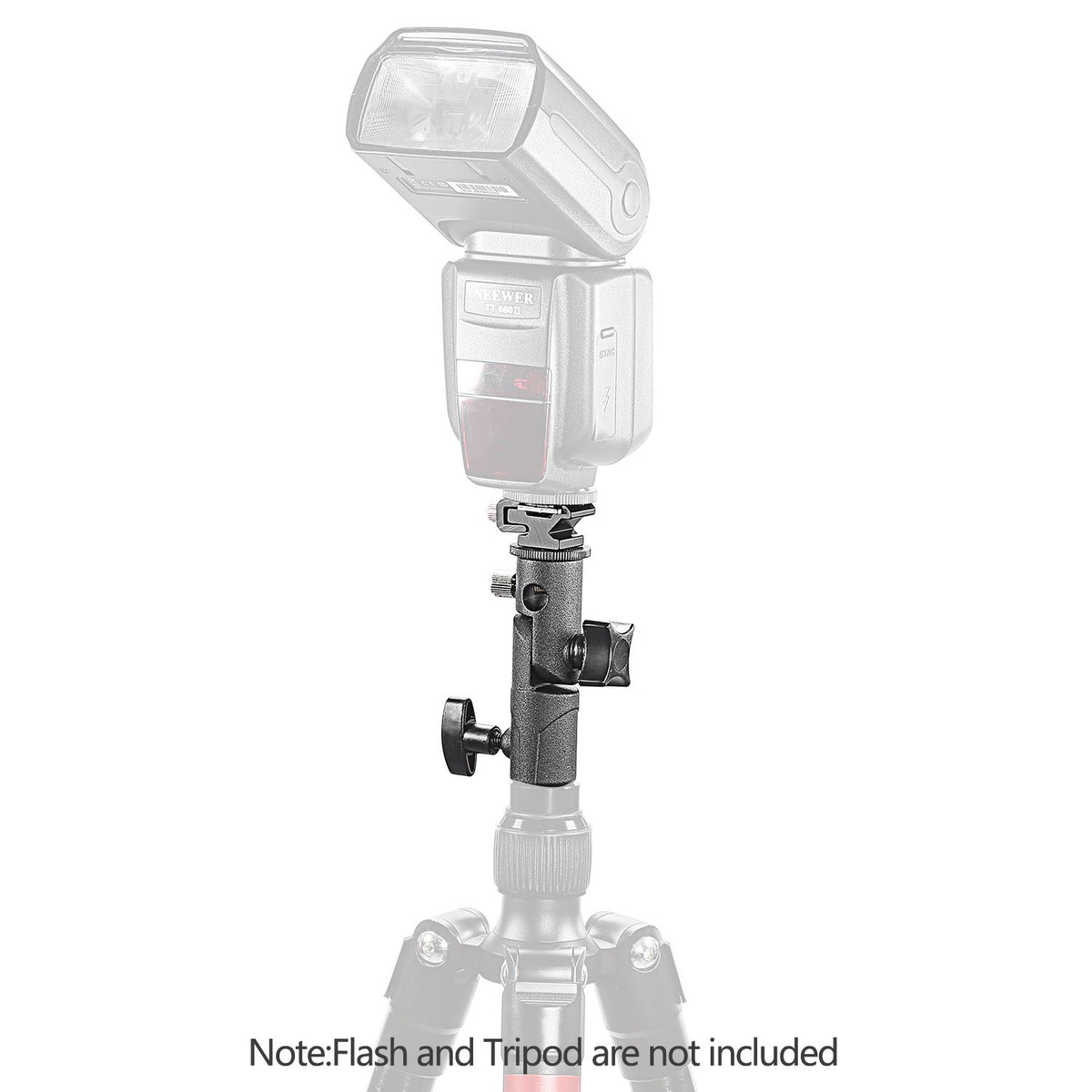 NEEWER 2 Piezas Rótula Giratoria en Forma de E con Soporte de Paraguas para Camra Canon Nikon Pentax Olympus y Otros Flashes, Luz del Estudio, LED Luz