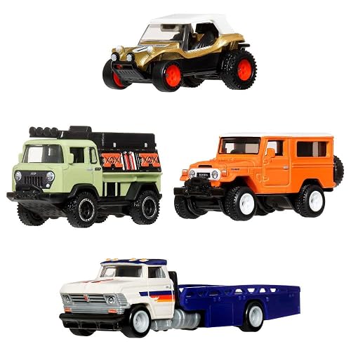 Hot Wheels Collector Vehículo de Colección Paquete Premium de 4 Autos Todo Terreno 3+