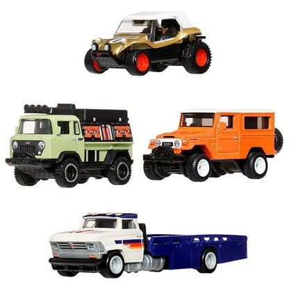 Hot Wheels Collector Vehículo de Colección Paquete Premium de 4 Autos Todo Terreno 3+