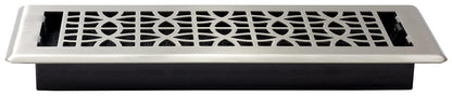 Decor Grates ECH412-NKL, Eclipse - Registro de Piso, 4 x 12 Pulgadas, níquel Cepillado
