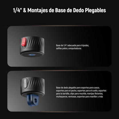 NEEWER Kit de Montaje Magnético para Cámara de Acción, Compatible con GoPro Hero 13 12 11 MAX dji Osmo Action Insta360, Soporte Magnético de Liberación Rápida ABS para Tomas POV, GP-24