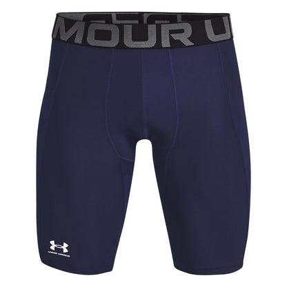 Under Armour Heatgear Armour - Pantalones Cortos Largos Pantalones Cortos para Hombre - Azul (Midnight Navy - White - 410) - XL Alto