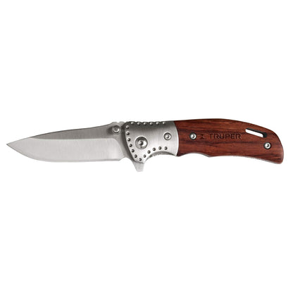 Truper Navaja Abatible con Mango de Madera - 3"