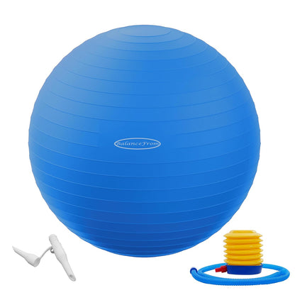 BalanceFrom Pelota de Ejercicio Antiexplosión - Azul - Patchwork - 48-55cm, M - Pelota de Ejercicio