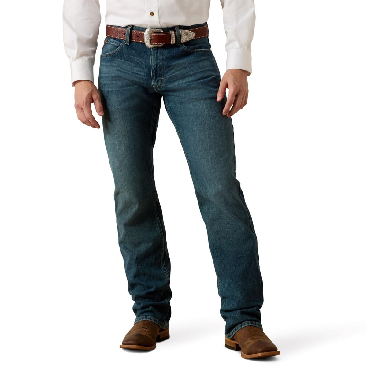 Ariat M4 Jeans de Talle Bajo Corte de Bota para Hombre - Elástico Freeman - 33W x 36L