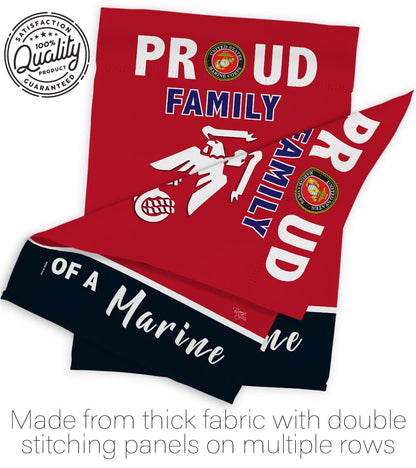 Breeze Decor Bandera de jardín de la familia orgullosa de las Fuerzas Armadas del Cuerpo de Marines USMC Semper Fi de los Estados Unidos de América, Militar de veteranos de jubilación oficial para la casa de jubilación, regalo de doble cara, fabricado en 