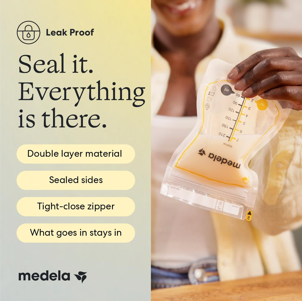 Medela Easy Pour Bolsas de Almacenamiento de Leche Materna 200 Unidades 210 ml