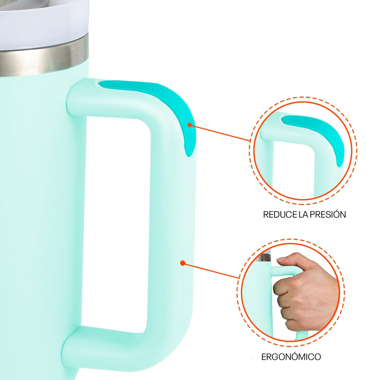 Reebok Vaso con funda y estuche Verde 1200 ML