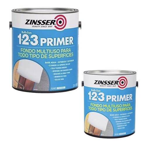 Rust Oleum 281956 Zinsser 1-2-3 Primer Imprimante Blanco Satinado Brochable 946 mL