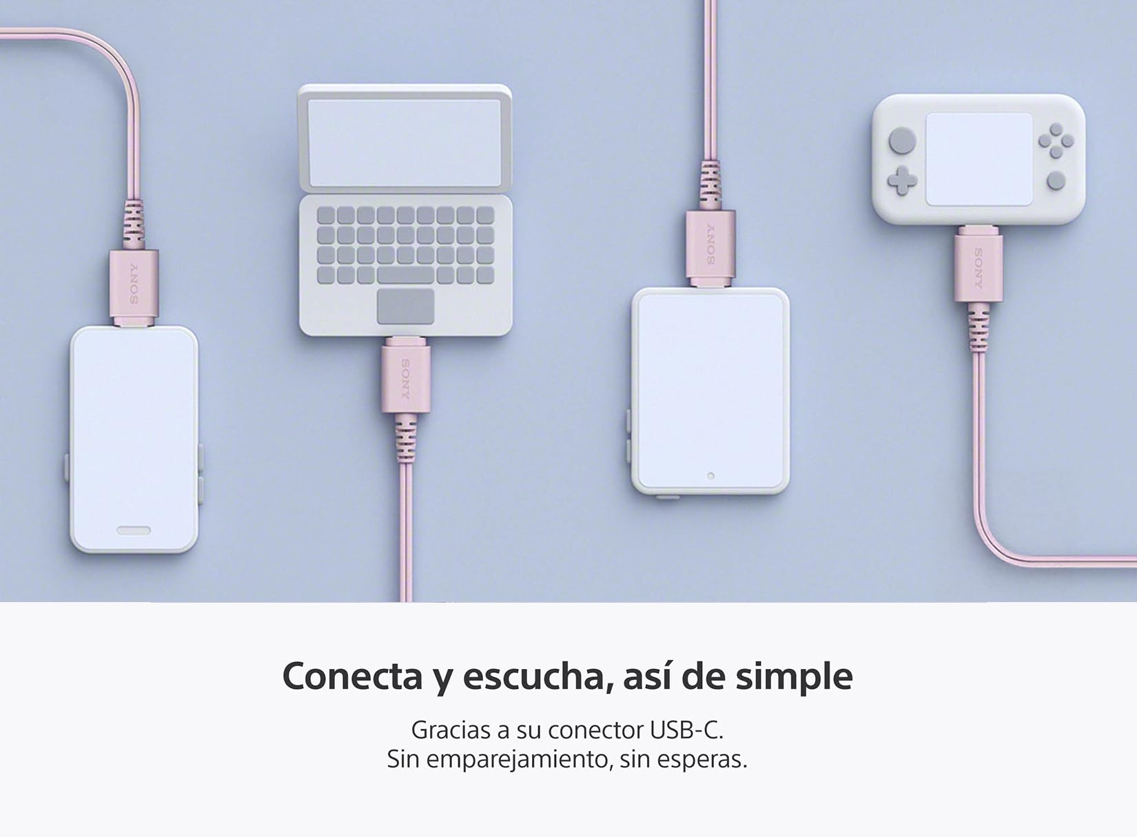 Sony IER-EX15C | Auriculares in Ear con Cable USB-C, Rosa