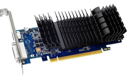 ASUS GeForce GT 1030 Tarjeta de Video para Oficina y reproducción de Video | GeForce GT 1030, 2GB GDDR5 64-bit, PCIe 3.0, HDMI 2.0b + DVI-D, pasiva sin ventilador (0dB), sin conector de poder, PSU 300W
