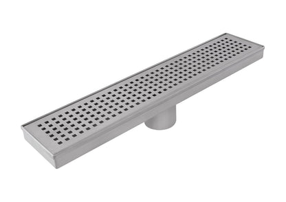 DICA, Coladera Lineal de 40cm con Rejilla, Acero Inoxidable, Acabado Satinado, para su Instalación el Piso Debe Tener una Pendiente de 2%, CL40R