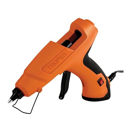 Truper Pipe-1/2-g, Pistola para Silic?n El?ctrica | 80 W, 127 V, Barra de 1/2", Soporte Met?lico Plegable, Grip Antiderrapante, Incluye 2 Barras de Silic?n