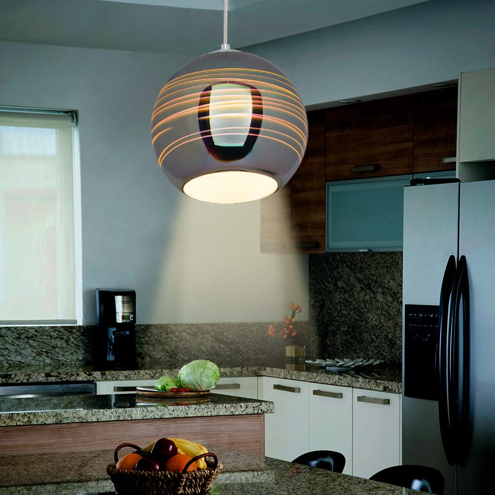 Tecnolite Lámpara Colgante Interior Decorativa E27, Cristal 3D 20CTL7422MVC3D