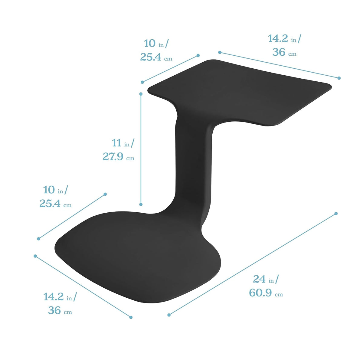 ECR4Kids The Surf - computadora de regazo portátil, asiento flexible, negro, paquete de 10