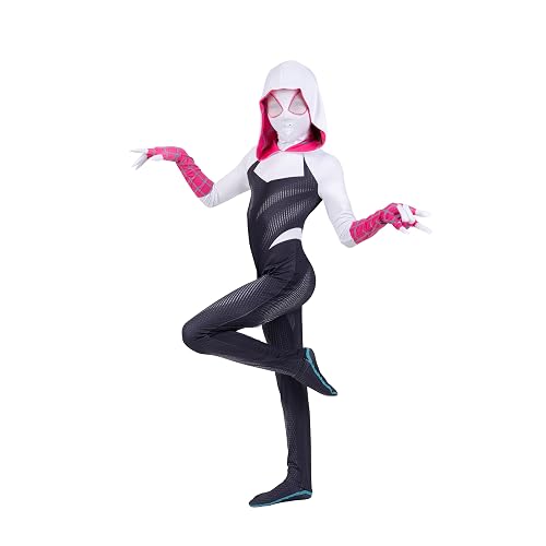 Disfraz de Spider-Gwen Zentai para niños, disfraz de Marvel, talla XS