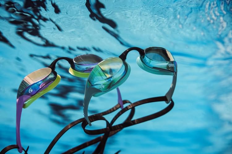 Arena Cobra Ultra Swimming Goggles, Professional Competitive Swim Racing Goggles for Men and Women with Interchangeable Nose Bridge, Best for Indoor Outdoor triathlons and Lap Swimming