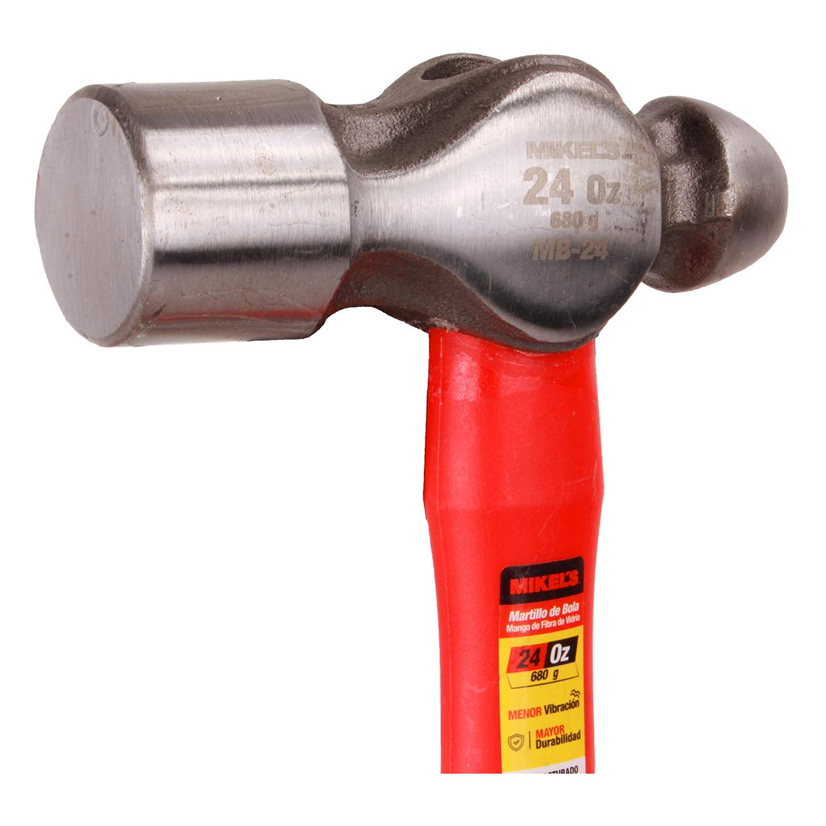 Mikel's MB-24 Martillo de Bola, Mango de Fibra de Vidrio, 24 oz