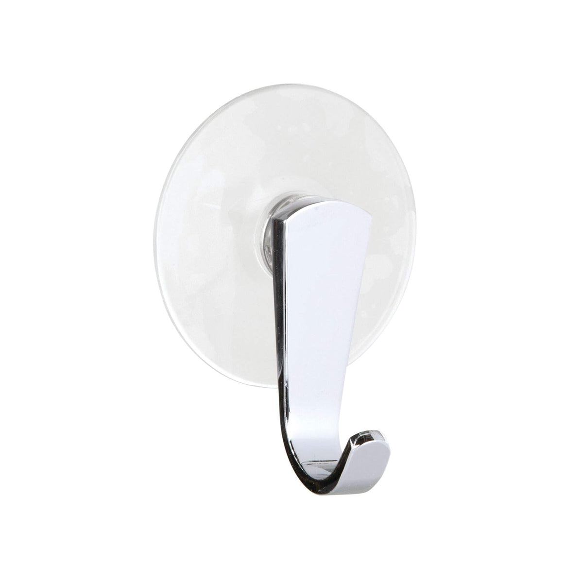InterDesign Gia Gancho para toallas, colgadores para baño de metal y plástico, gancho con ventosa, plateado