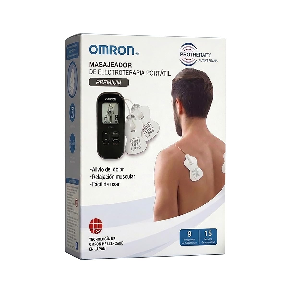 OMRON Masajeador de electroterapia portátil HV-F021 con 3 modos de masaje y 6 modos de tratamiento