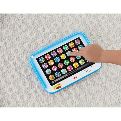 Fisher-Price Juguete Electrónico para Bebés Ríe y Aprende Tablet De Aprendizaje Crece Conmigo Azul para Niños de 1 Año en Adelante
