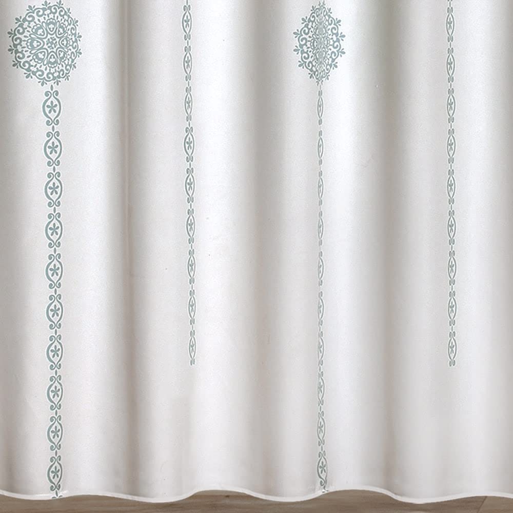 Lush Decor - Cortina de Ducha con diseño de Damasco Bohemio y Mandala, 72 x 72 Pulgadas, Color Rubor