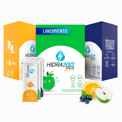 Hidra2go Electrolitos en Polvo Sin Azúcar, Sabores Surtidos - Mixto - Pack de 3
