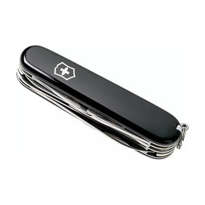 Victorinox Navaja Huntsman Negro, Con Funda Y Cordón