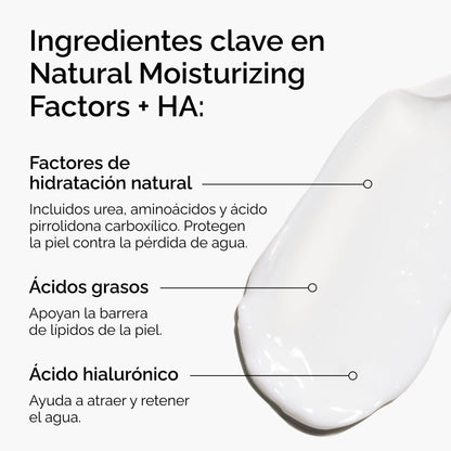The Ordinary Natural Moisturizing Factors + HA, Crema Hidratante con Ácido Hialurónico y Factores Hidratantes, hidratante ligero que apoya la barrera de humedad de la piel