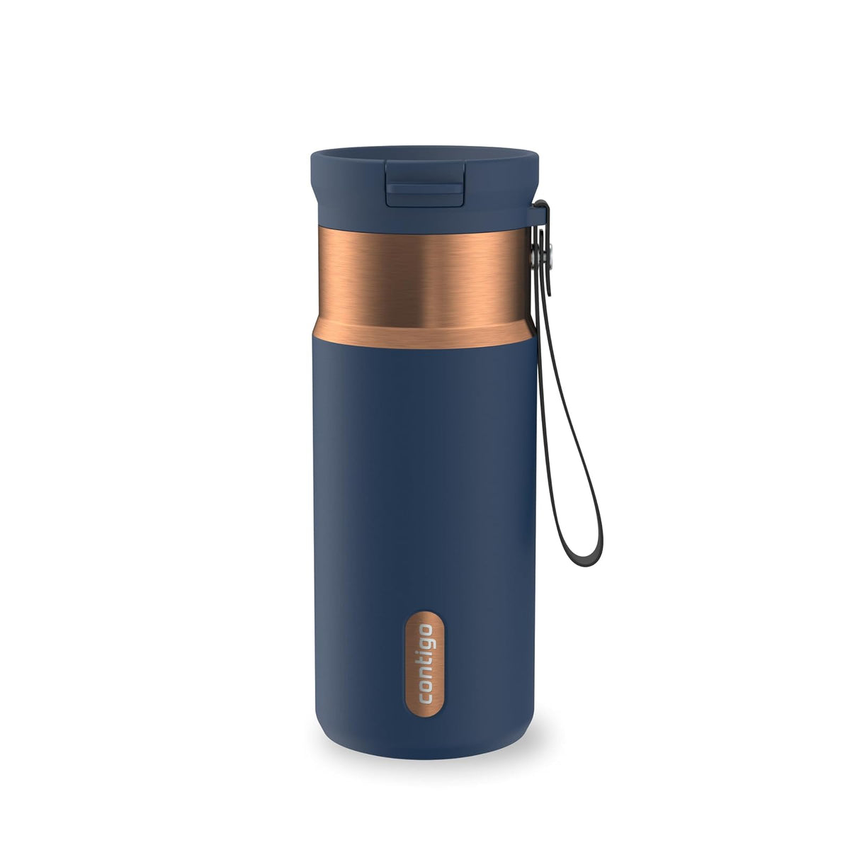 Contigo SnapSeal Botella Térmica de Acero Inoxidable, 710 ml - Azul - 0.5 Litros