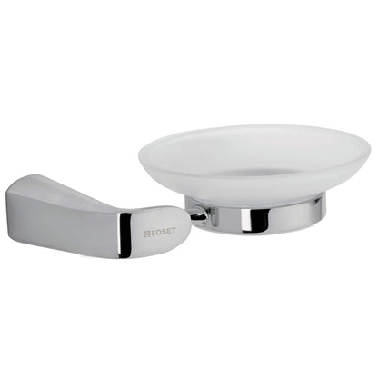Foset Riviera RIA-74, Jabonera con plato de vidrio, cromado, línea Riviera - Cromo