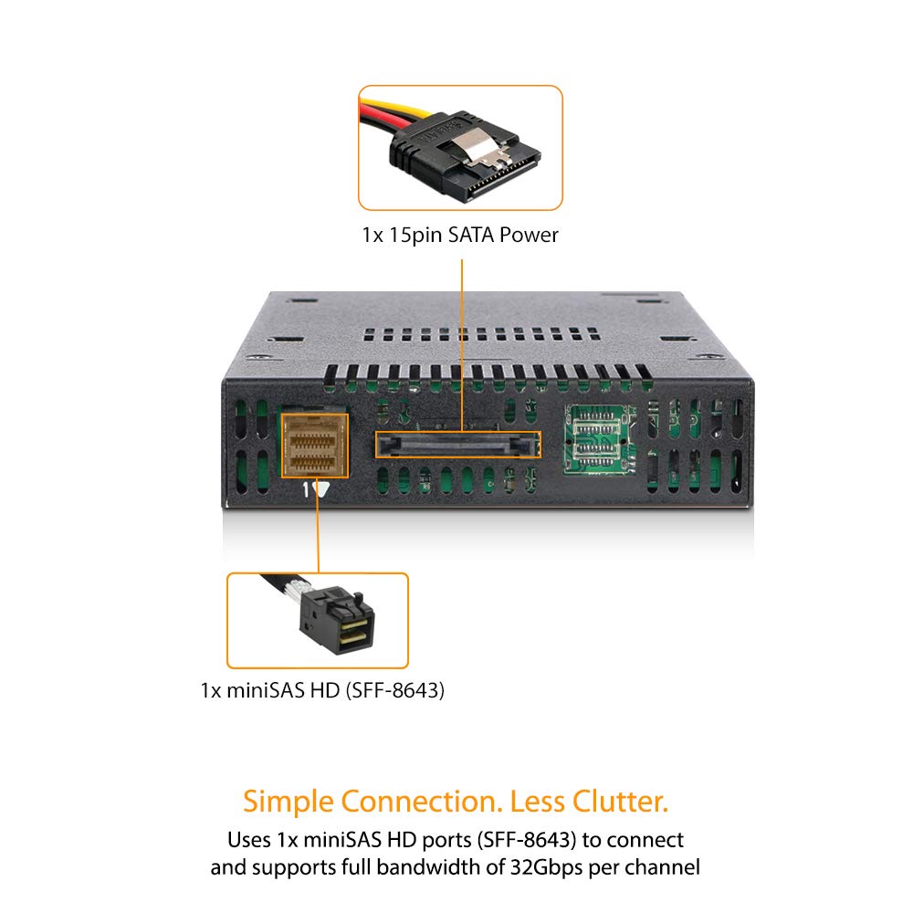 Icy Dock MB833M2K-B PCIe NVMe - Estante móvil para bahía Externa de 3,5" (1 x M.2 PCIe NVMe SSD