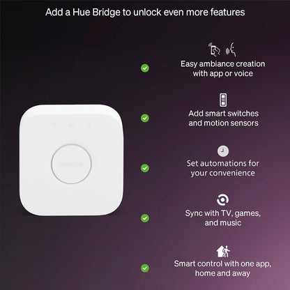 Philips Hue Essential Smart LED BR30 - Paquete de 1 foco LED BR30, color blanco y ambiente de color, E26, 7.2W, 2200K-6500K, 650 lúmenes, regulable, funciona con Alexa, Google Assistant, Apple Home