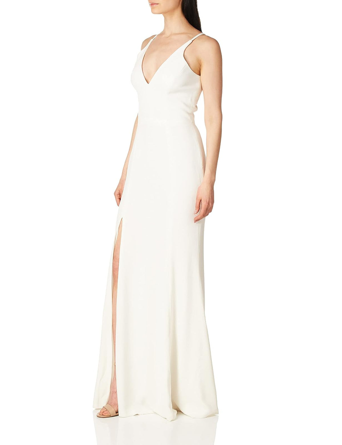 DRESS THE POPULATION Vestido Largo con Tirantes de Espagueti para Mujer